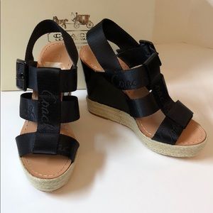 Coach MaryAnne Wedge Size 6.5- Black-Used